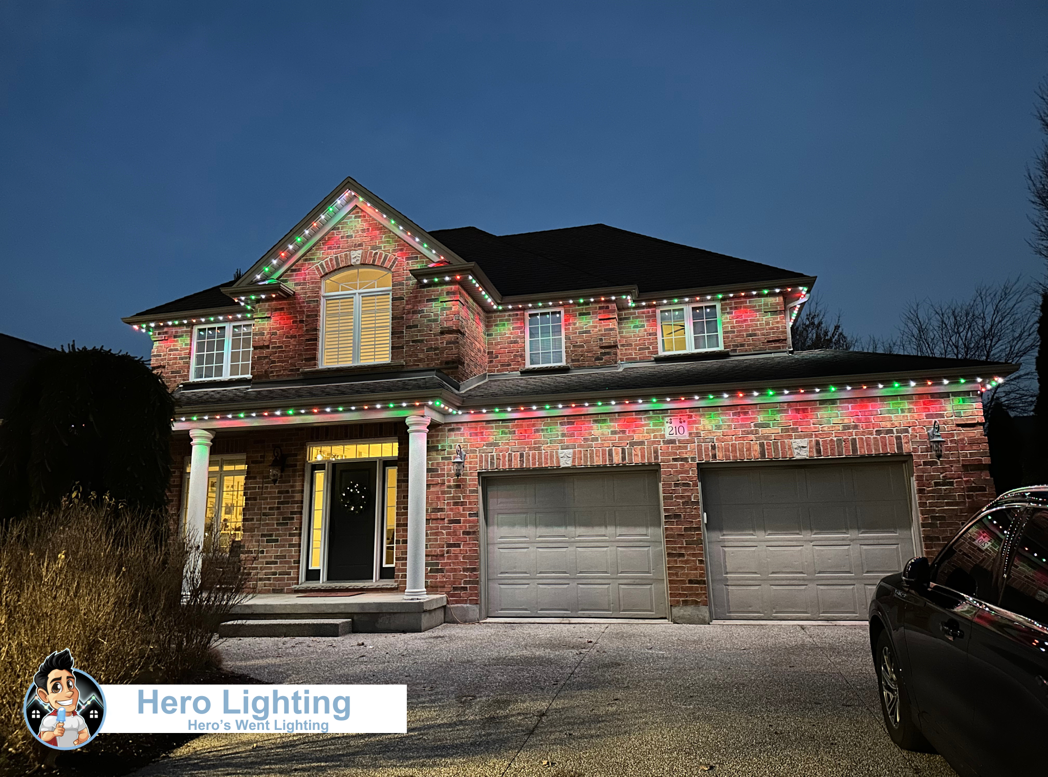 Exterior pot lights compared with permanent LED lighting